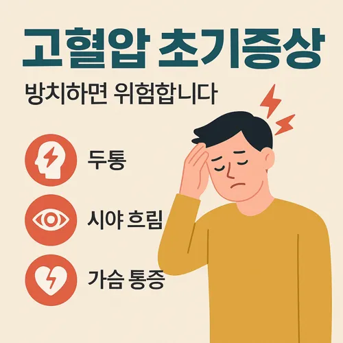 고혈압 초기증상 안내 그래픽