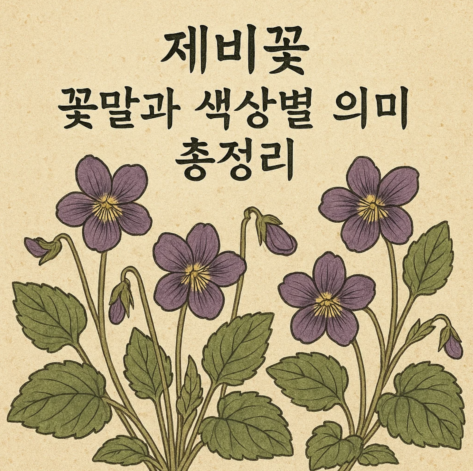 제비꽃 꽃말과 색상별 의미 총정리