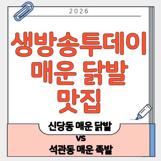 신당동매운닭발, 석관동매운족발, 매운족발맛집, 매운닭발맛집, 생방송투데이맛집, 서울매운맛맛집, 닭발맛집추천, 족발맛집추천, 매운맛맛집, 매운음식추천, 신당동맛집, 석관동맛집, 불족발, 불닭발, 매운맛로드, 서울맛집투어, 닭발vs족발, 매운맛챌린지, 스트레스해소맛집, 매운맛중독자