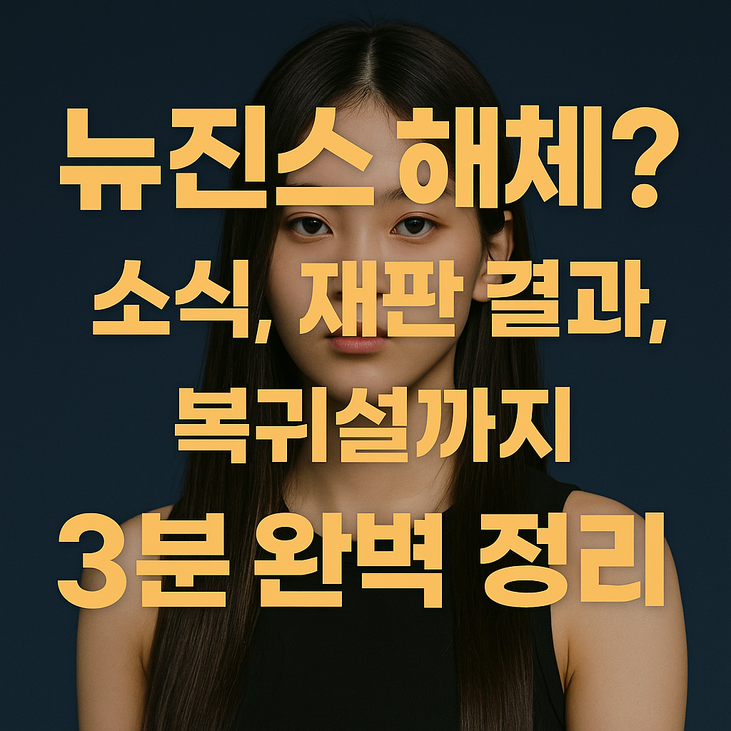 뉴진스 복귀설 확인하기