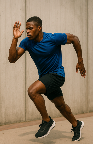 달리기를 하고있는 남성 이미지
