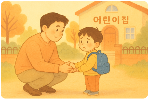 어린이집 분리불안, 아빠도 함께 고민했어요