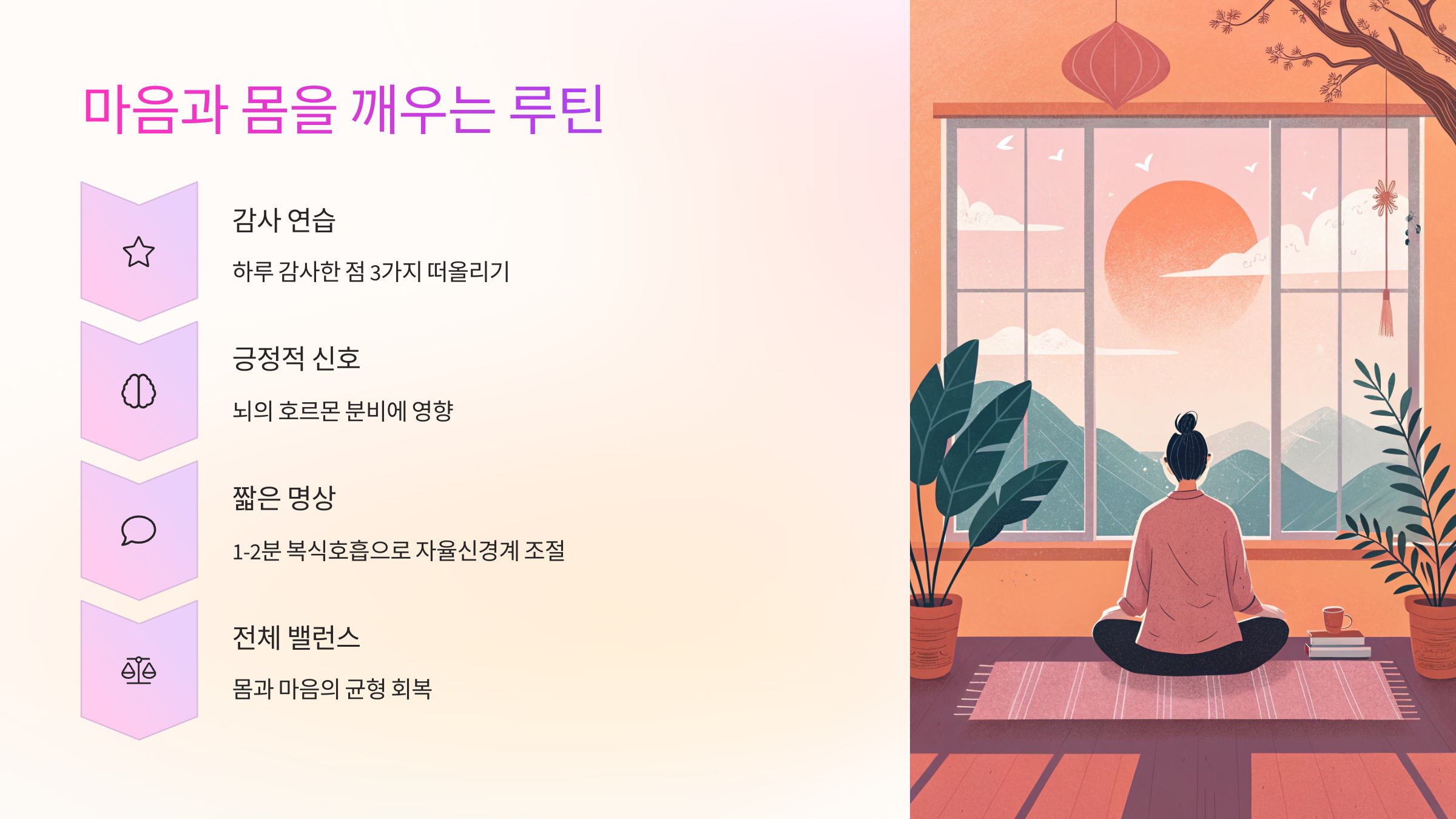 🧠 마음과 몸을 깨우는 루틴 활용법