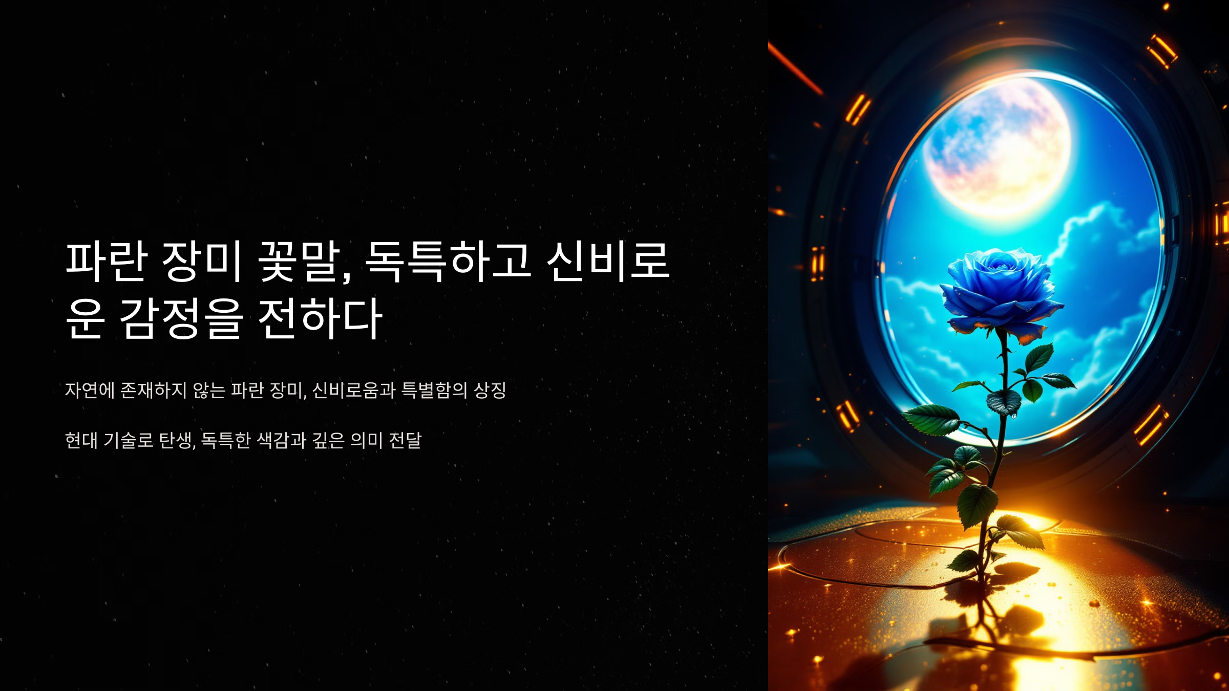 파란 장미 꽃말 독특하고 신비로운 감정을 전하다