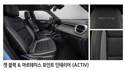 액티브 젯블랙 아르테미스 포인트 인테리어