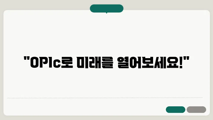 opic 시험 준비