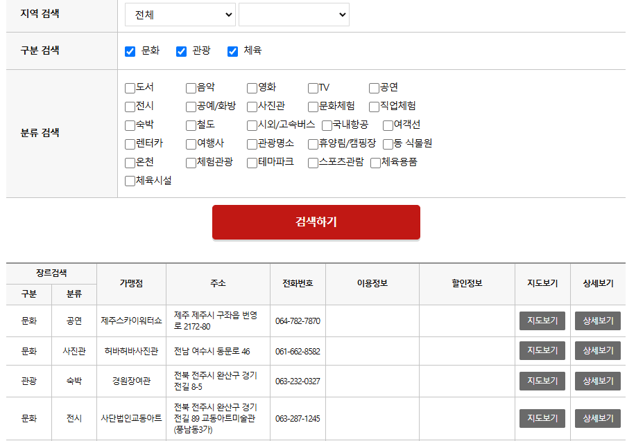 문화누리카드 오프라인 사용처