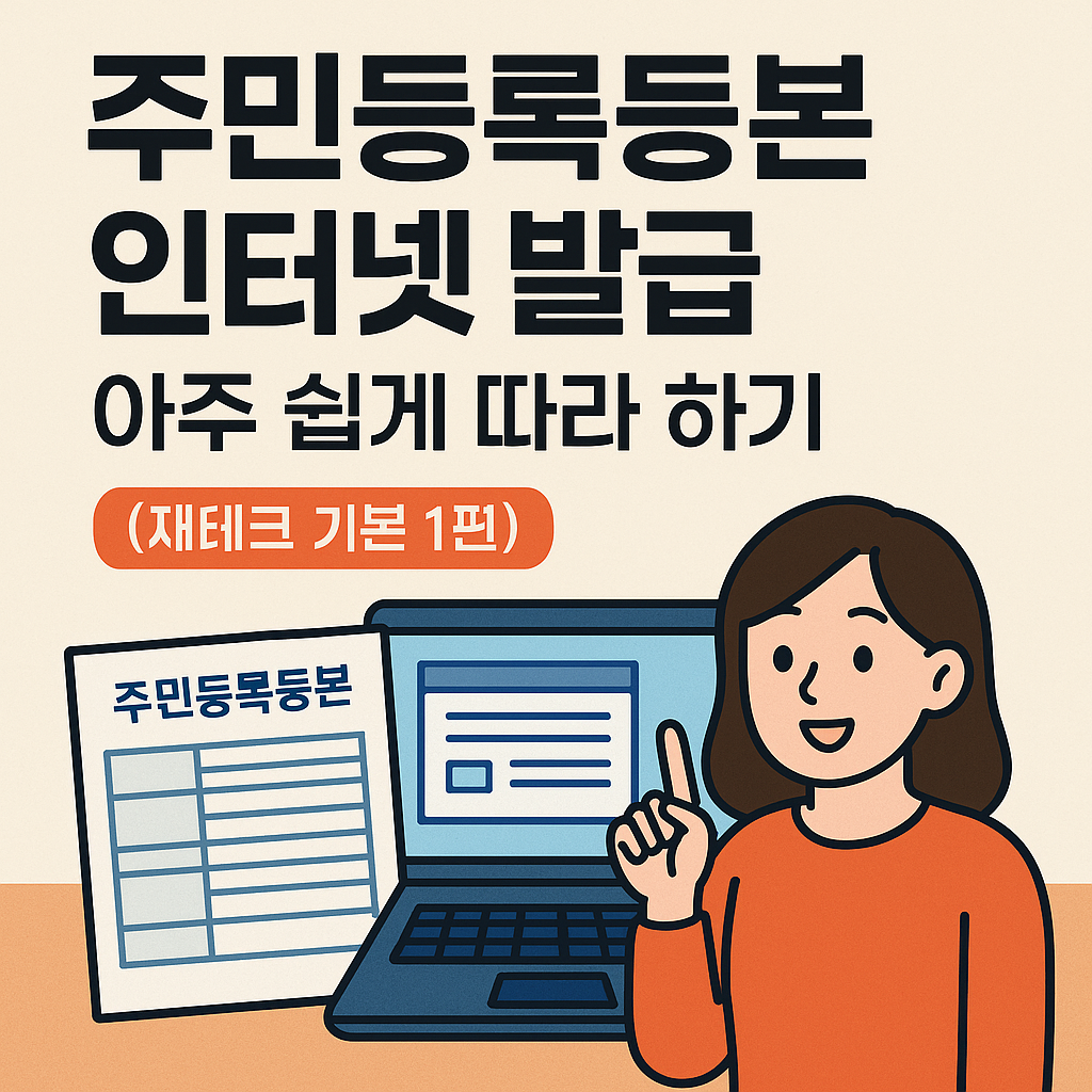 주민등록등본 인터넷 발급, 아주 쉽게 따라 하기