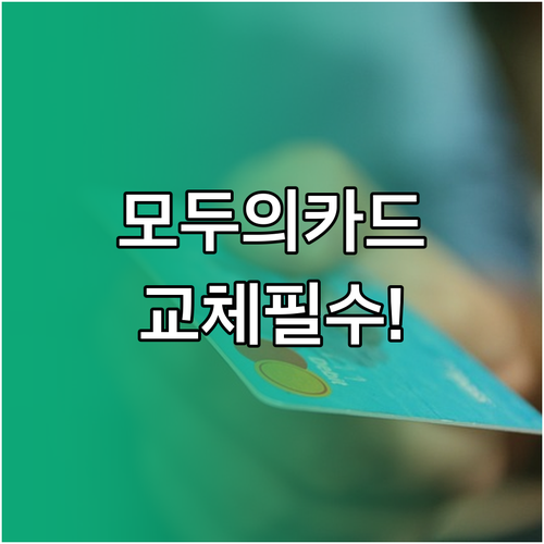 우리카드 모두의카드 교체 발급 시 주..