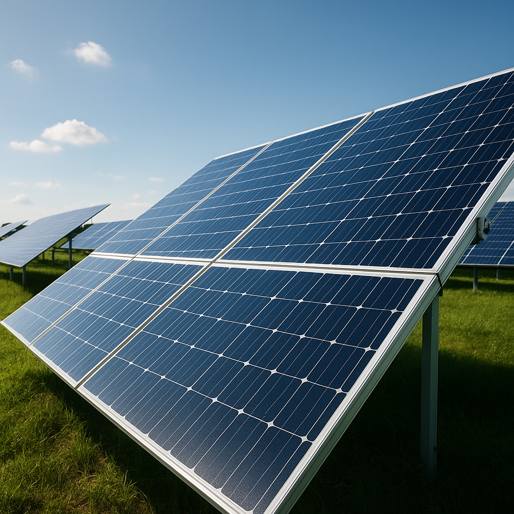 태양광 패널 이미지.