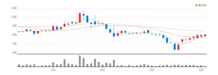 매일홀딩스 주봉