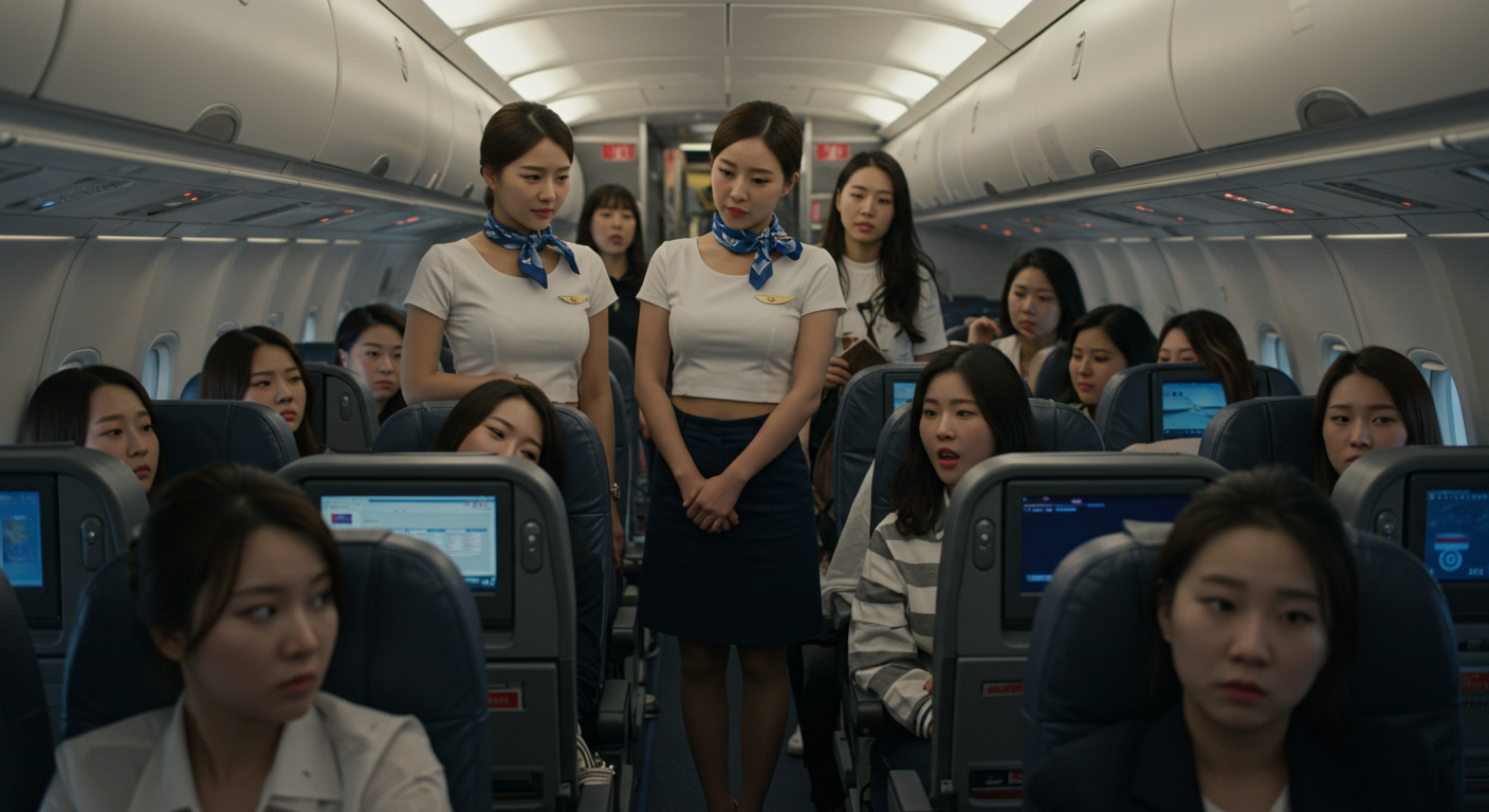 컴플레인을 처리하는 승무원