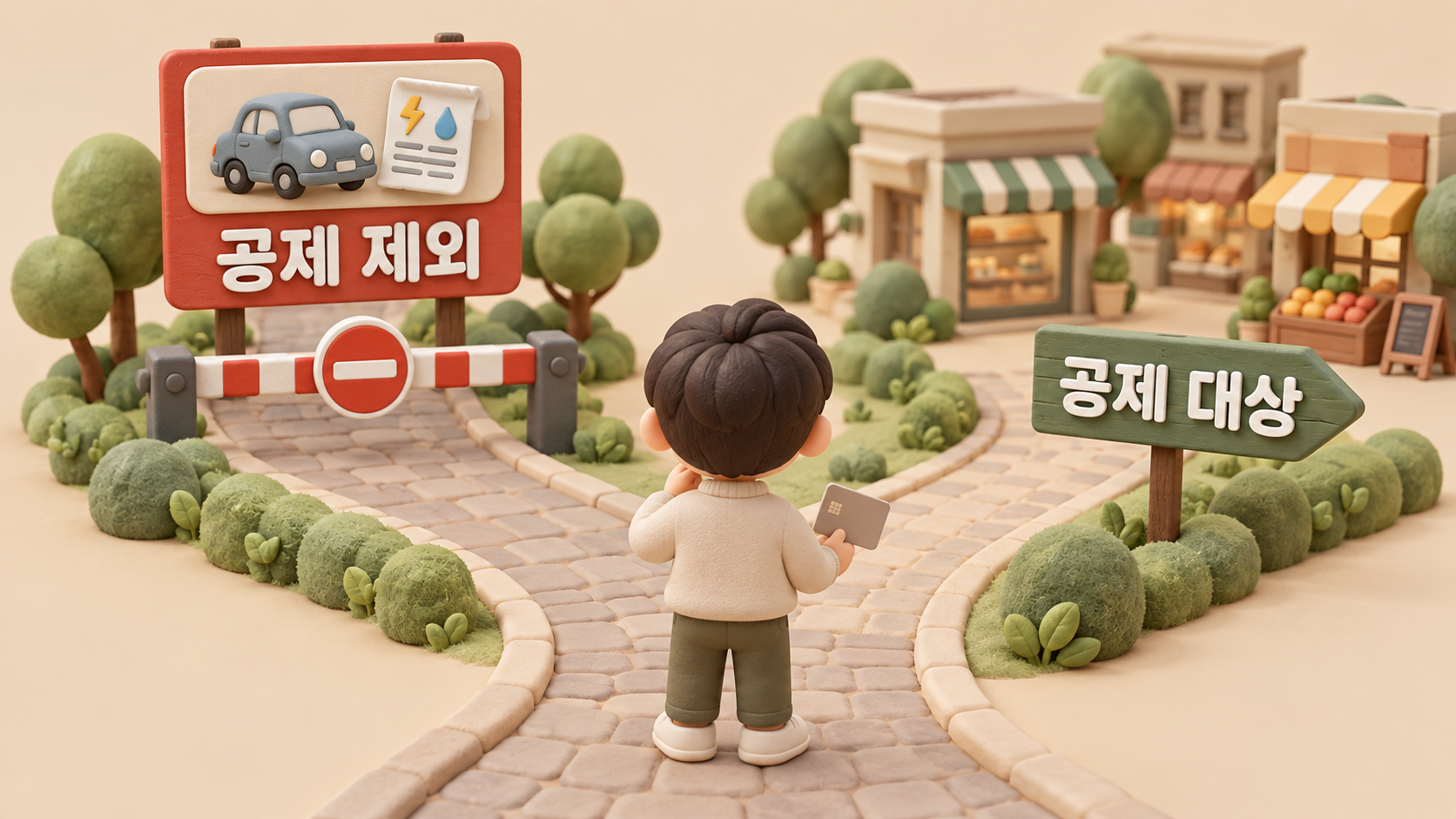 공제에 안 잡히는 결제 갈림길