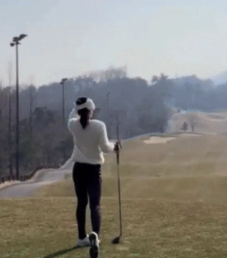 산불 소방헬기 골프녀