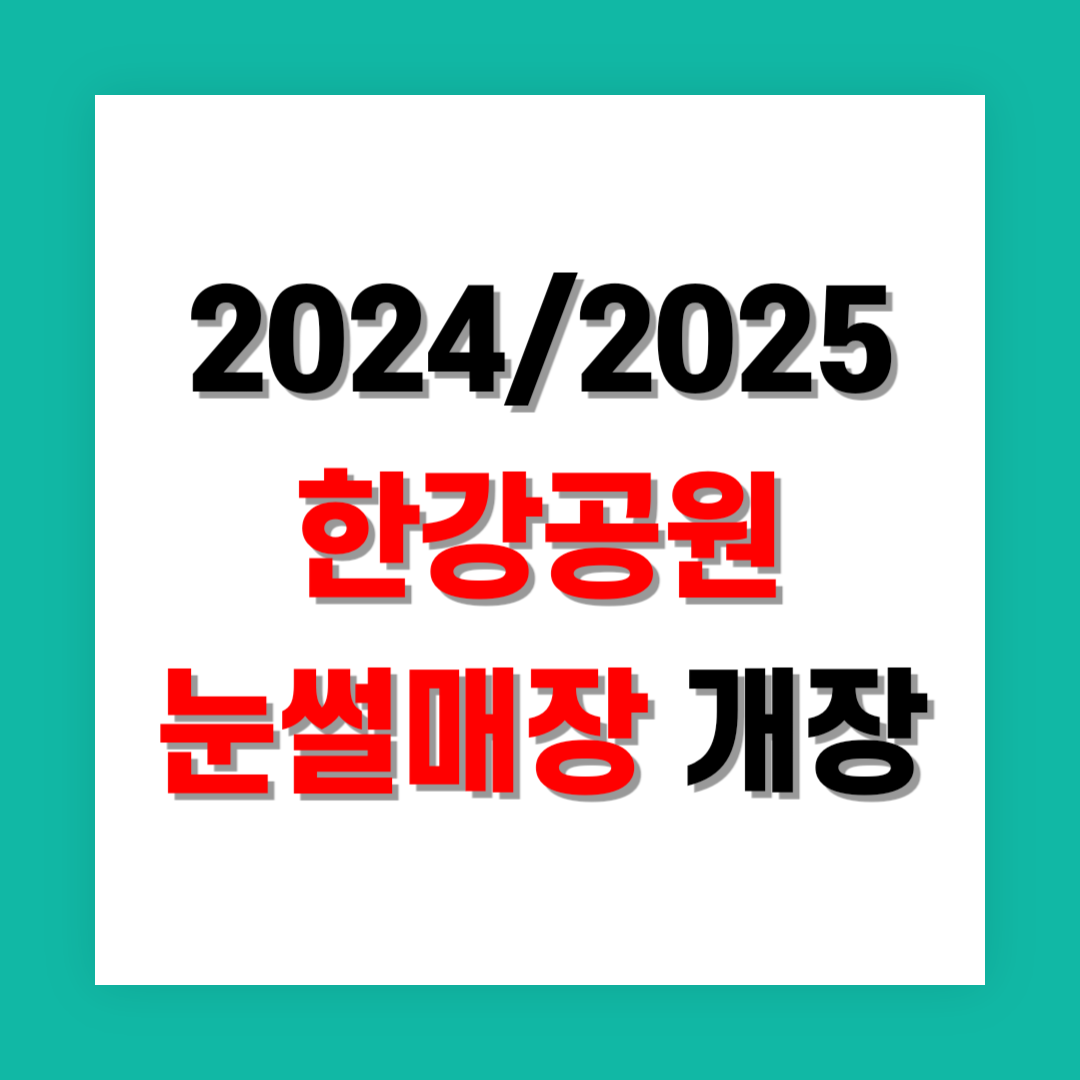 한강공원 눈썰매장 개장 썸네일