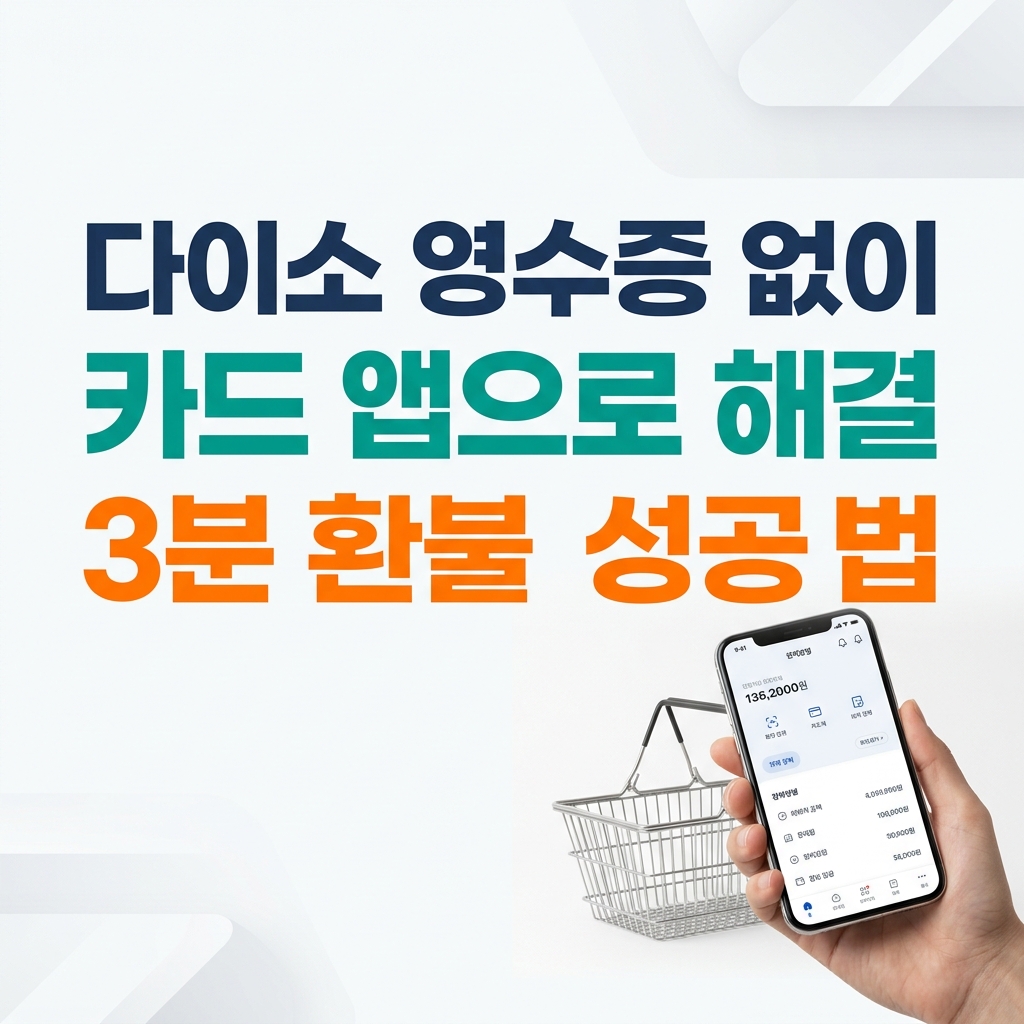 다이소 영수증 버림? 카드 앱 내역으로 3분 환불 성공기