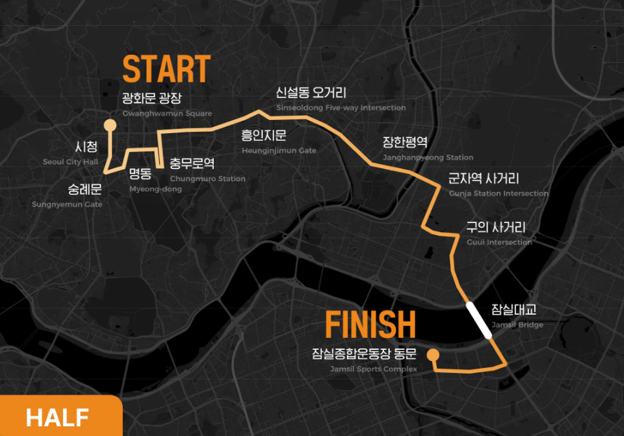 2025 MBN 서울마라톤 대회 HALF 코스