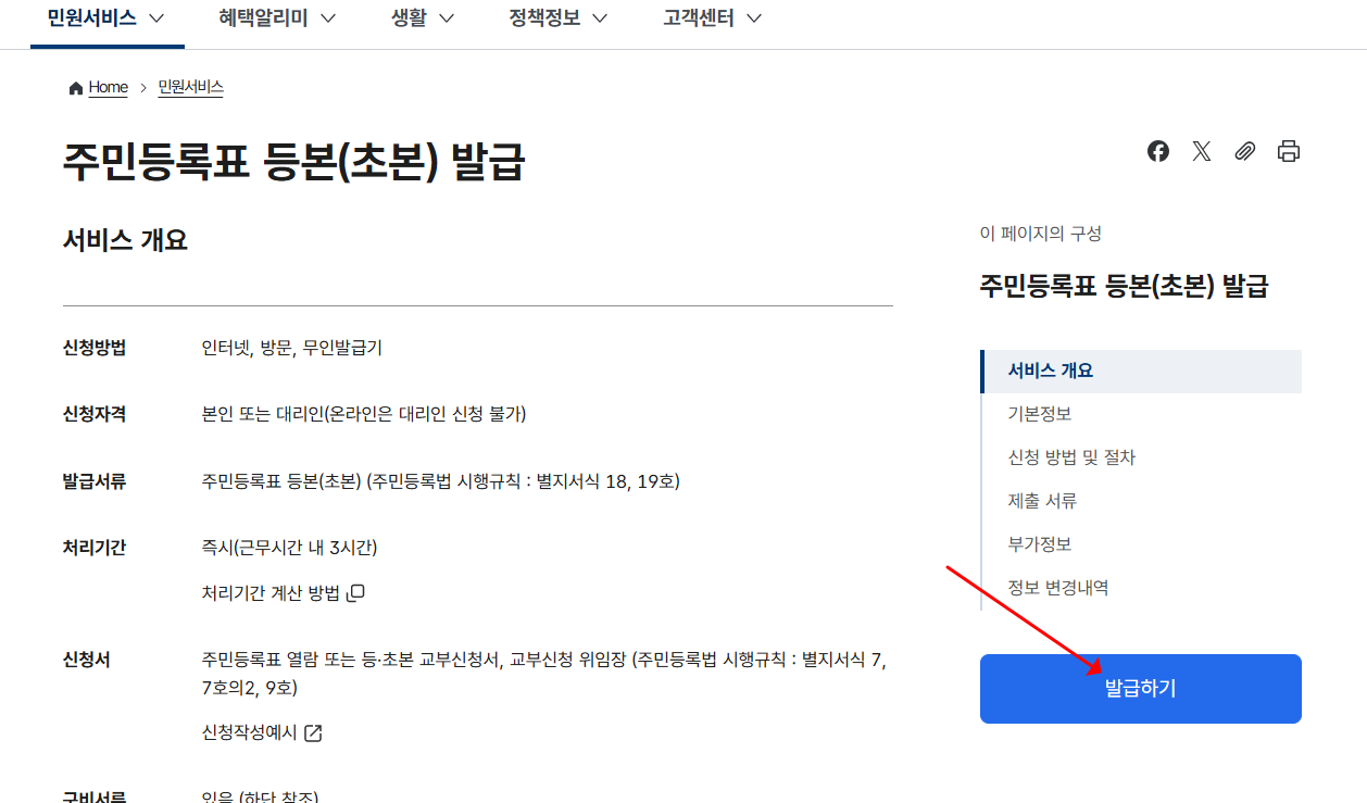 정부 24 민원 업무