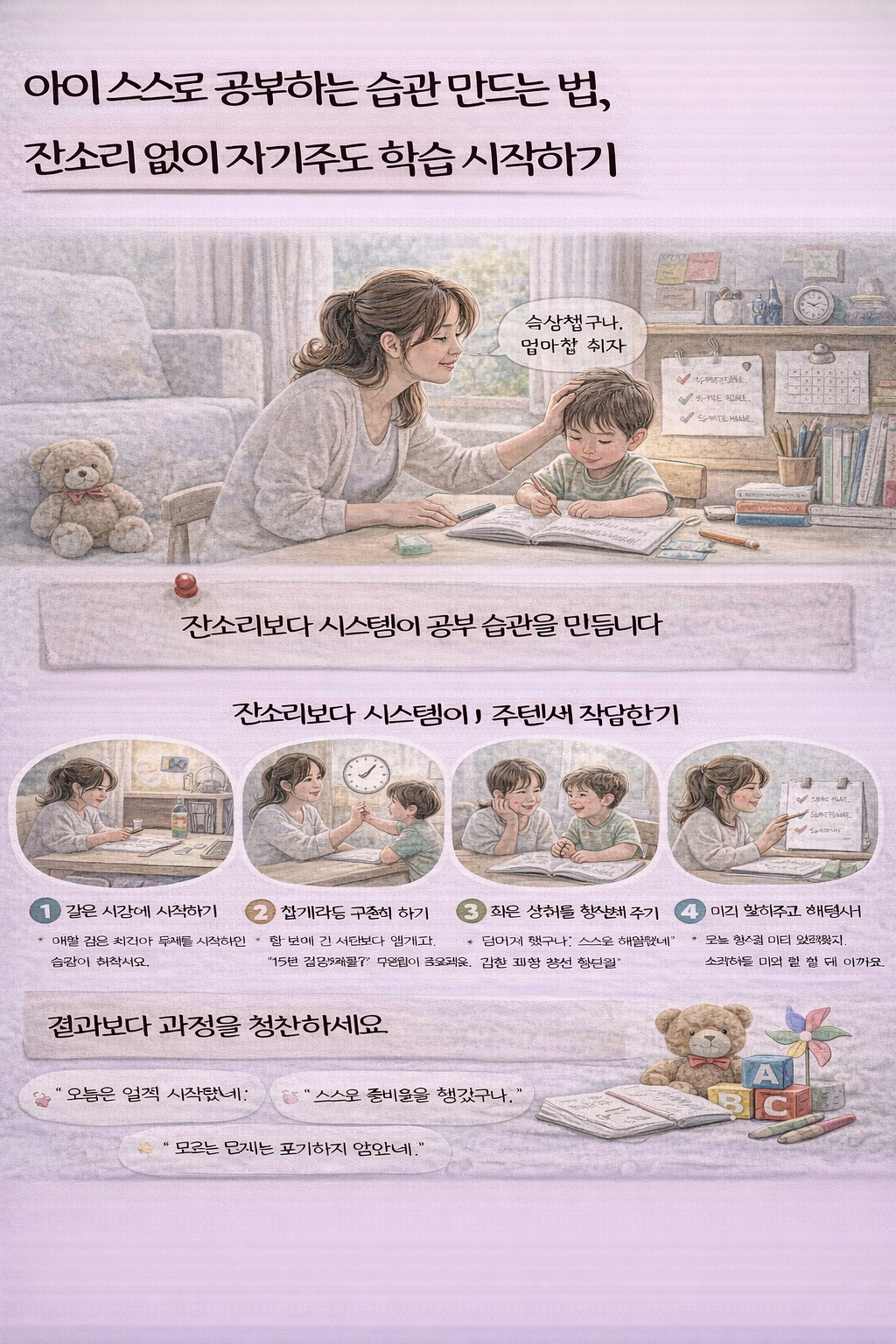 아이 스스로 공부하는 습관 만드는 법, 잔소리 없이 자기주도 학습 시작하기