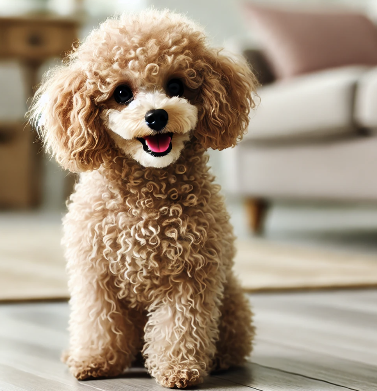 웃고있는 토이푸들 사진