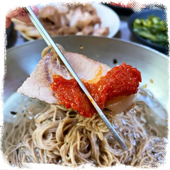 식객 허영만 백반기행 류진 편육 수육과 함께 메밀 막국수를 기가막힌 동치미 국물에 만 막국수 강원도 고성 맛집 소개