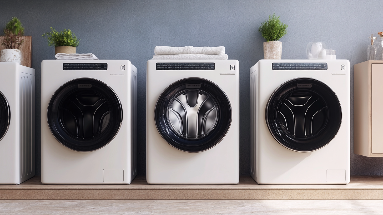 화이트, 블랙캐비어, 그레이지 색상의 삼성 세탁기가 고급스러운 인테리어에 조화를 이루는 모습