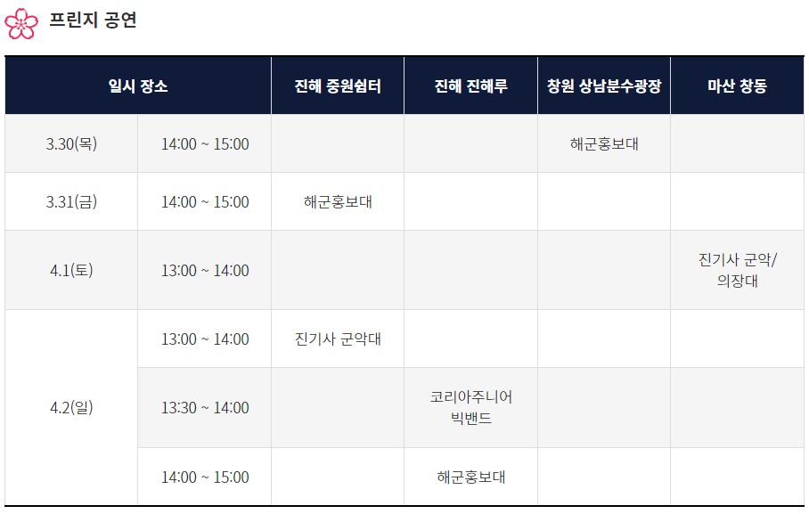 2023군악의장페스티벌 일정표