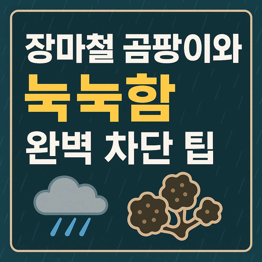 장마철 곰팡이와 눅눅함 완벽 차단 팁