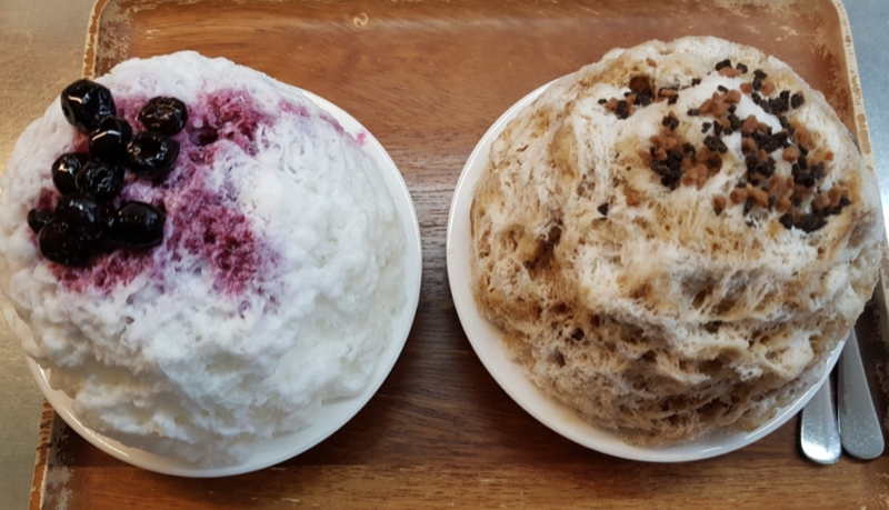 빙빙빙 밀크빙수와 베리빙수 두 가지