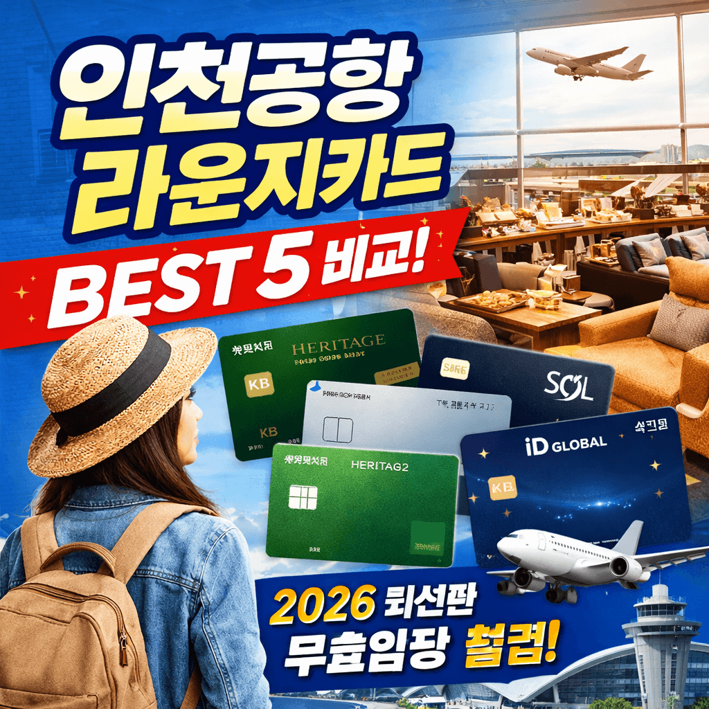 해외여행 필수템! 인천공항라운지카드 BEST 5 완벽 비교
