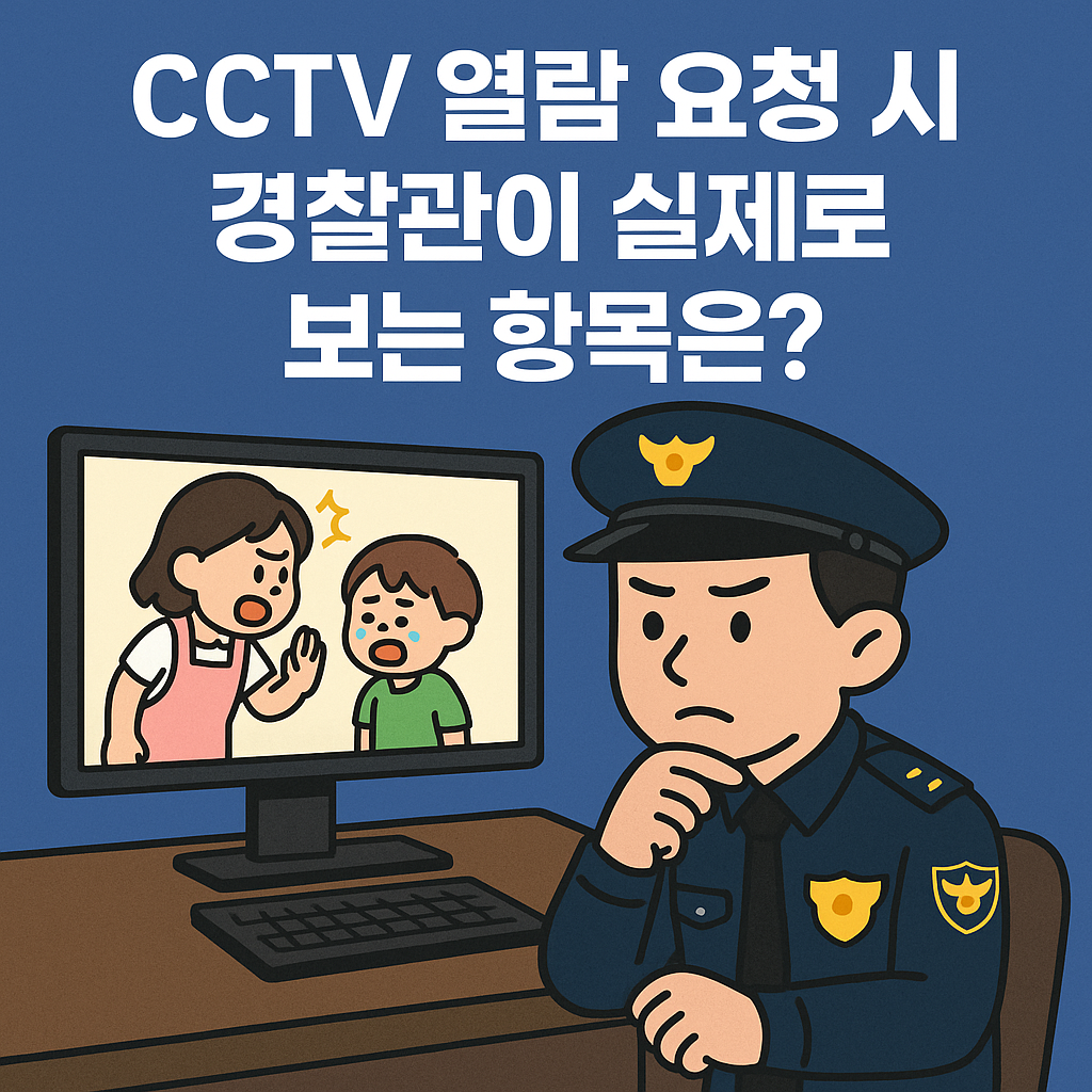 경찰관과 ,cctv