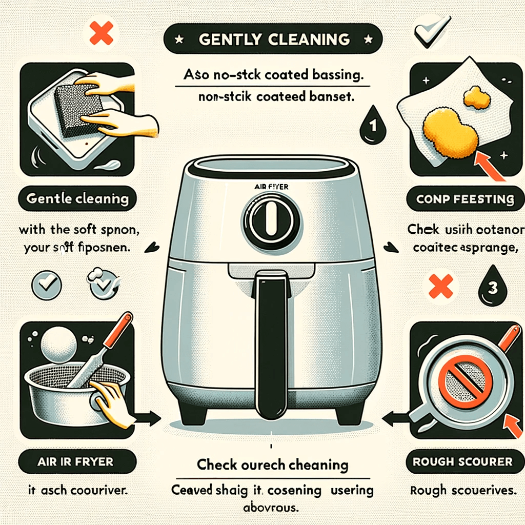 에어프라이어 청소, 코팅 손상 주의!