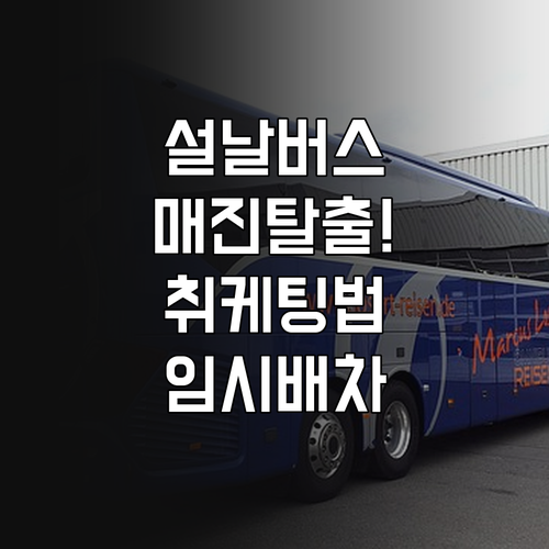 시외버스 설날 예매 매진 대비 취케팅..