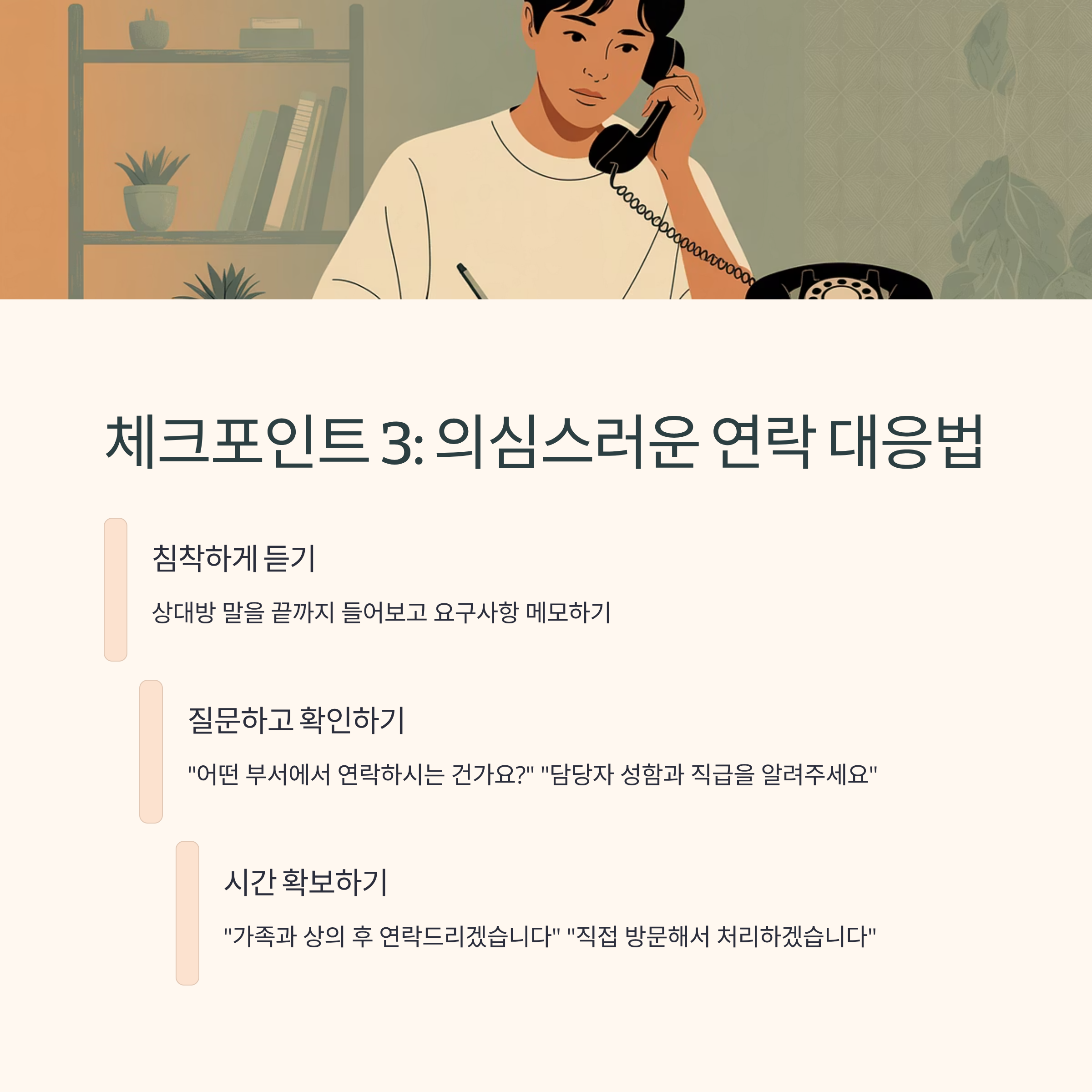 금융사기 예방 의심되는 연락 대응법