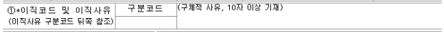 실업급여 이직확인서 작성 방법: (2) 이직 코드, 이직 사유