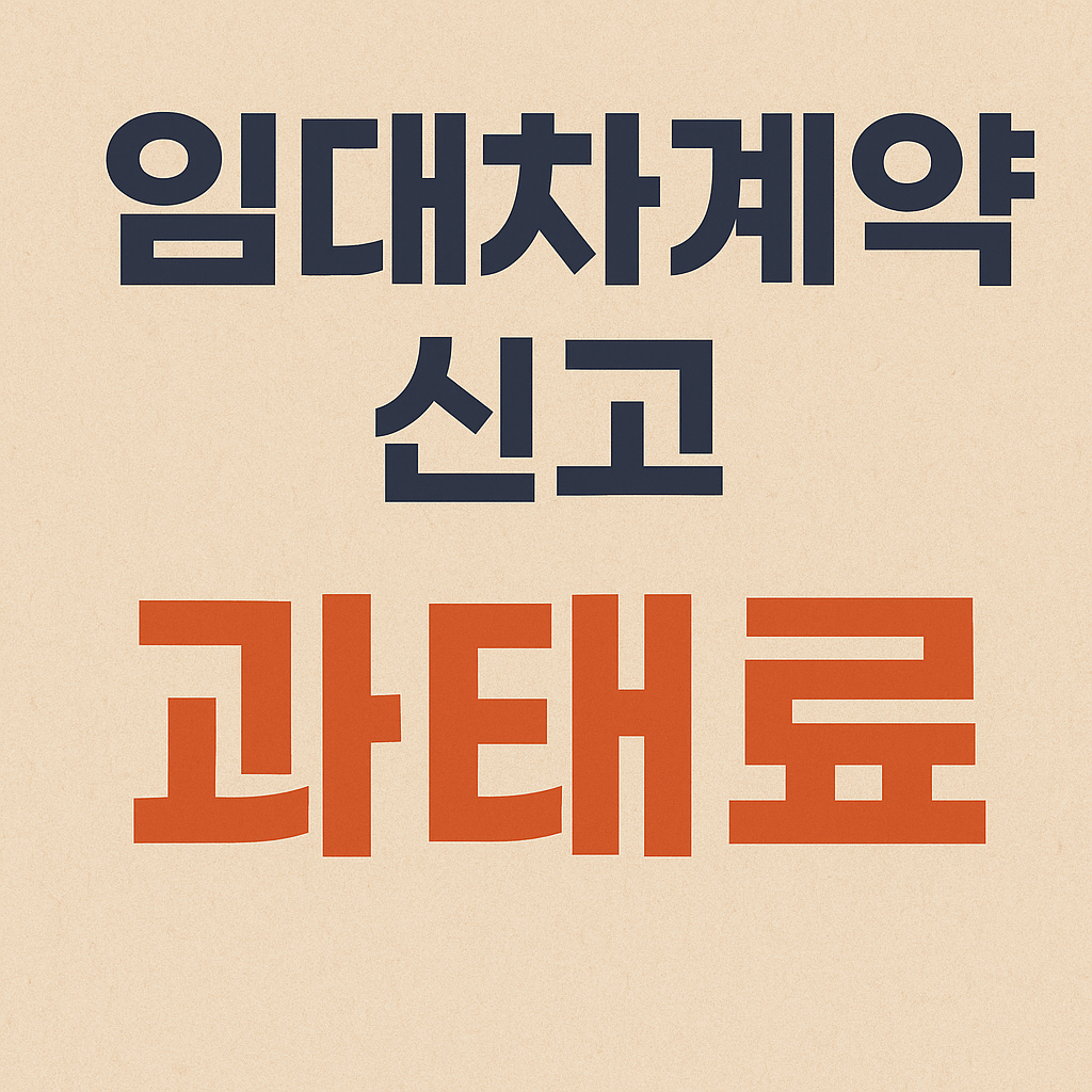 임대차 계약 신고 과태료