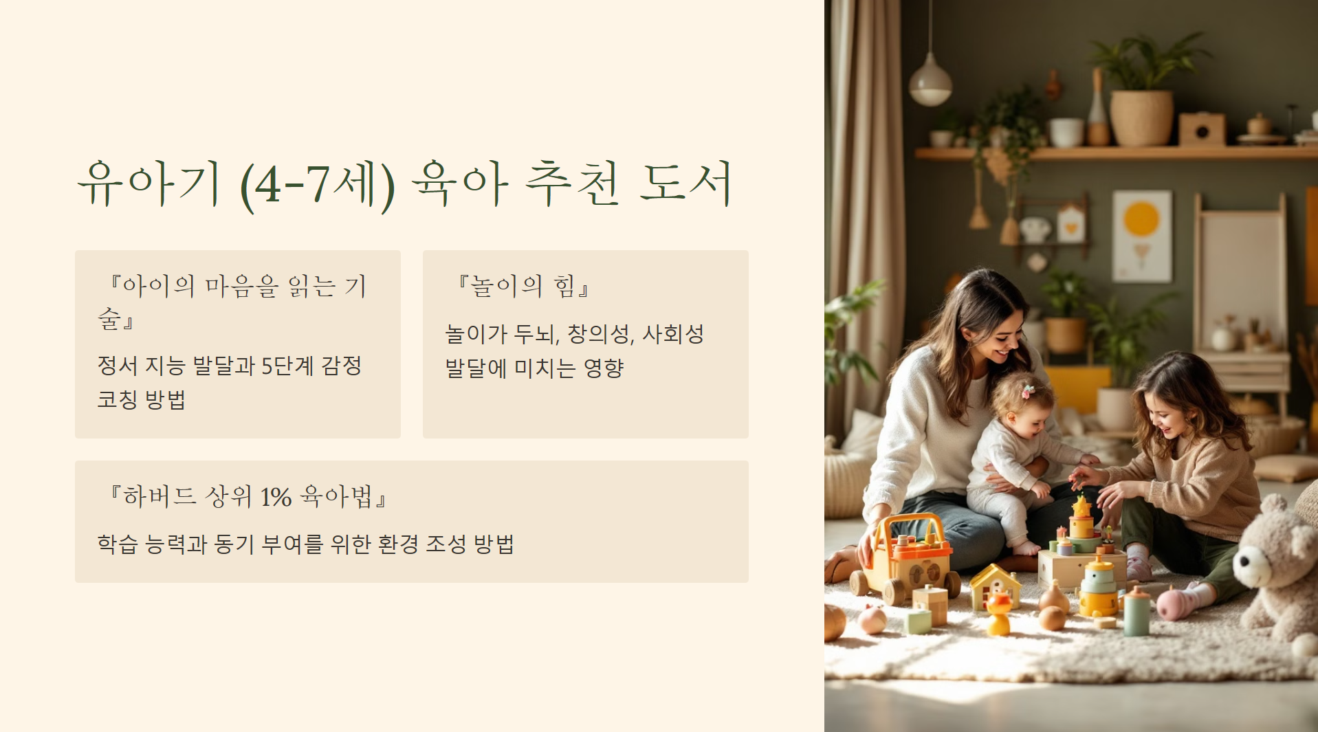 2. 유아기 (4-7세) 육아 추천 도서