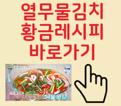 열무물김치 황금레시피