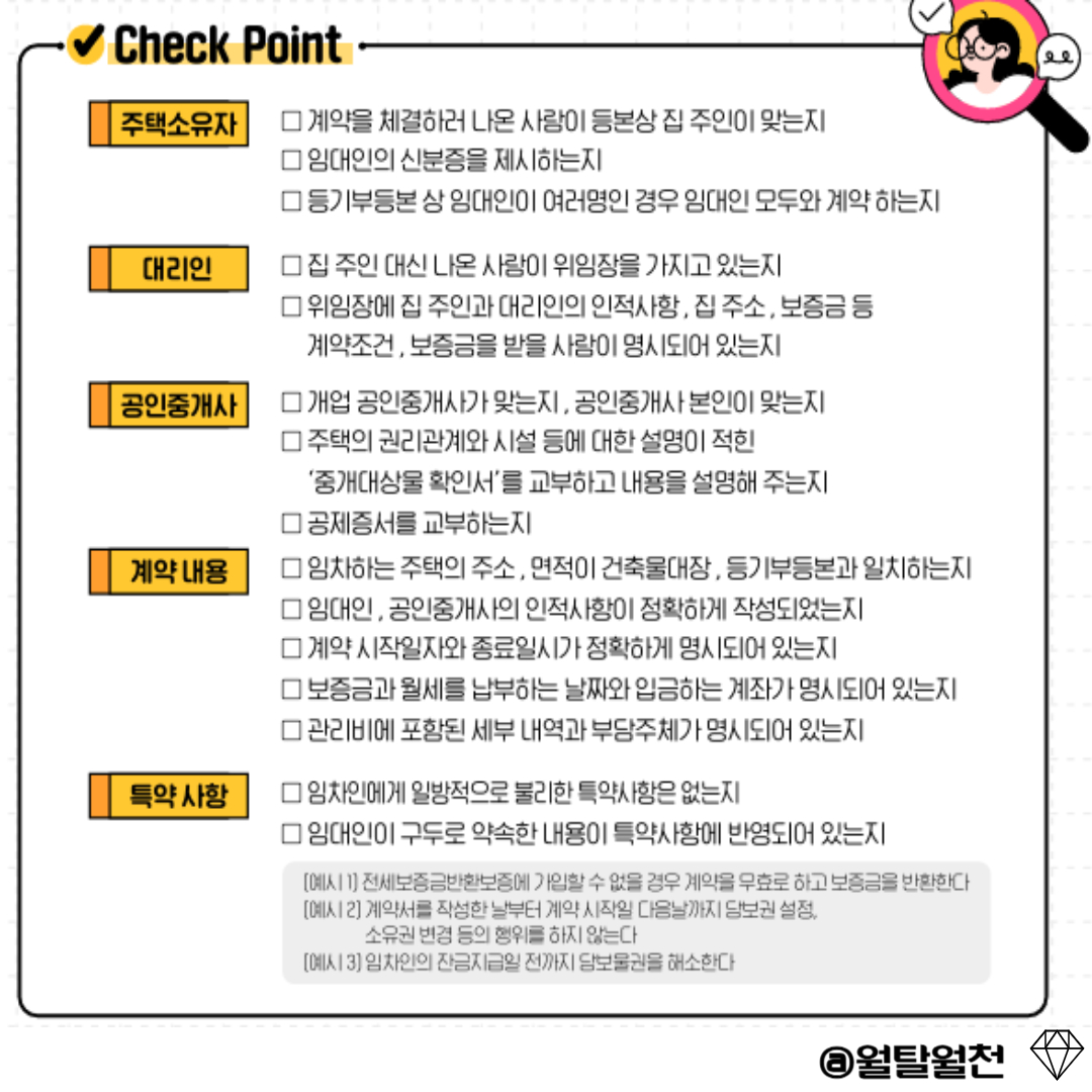 전세사기예방을 위한 전세계약 체크리스트