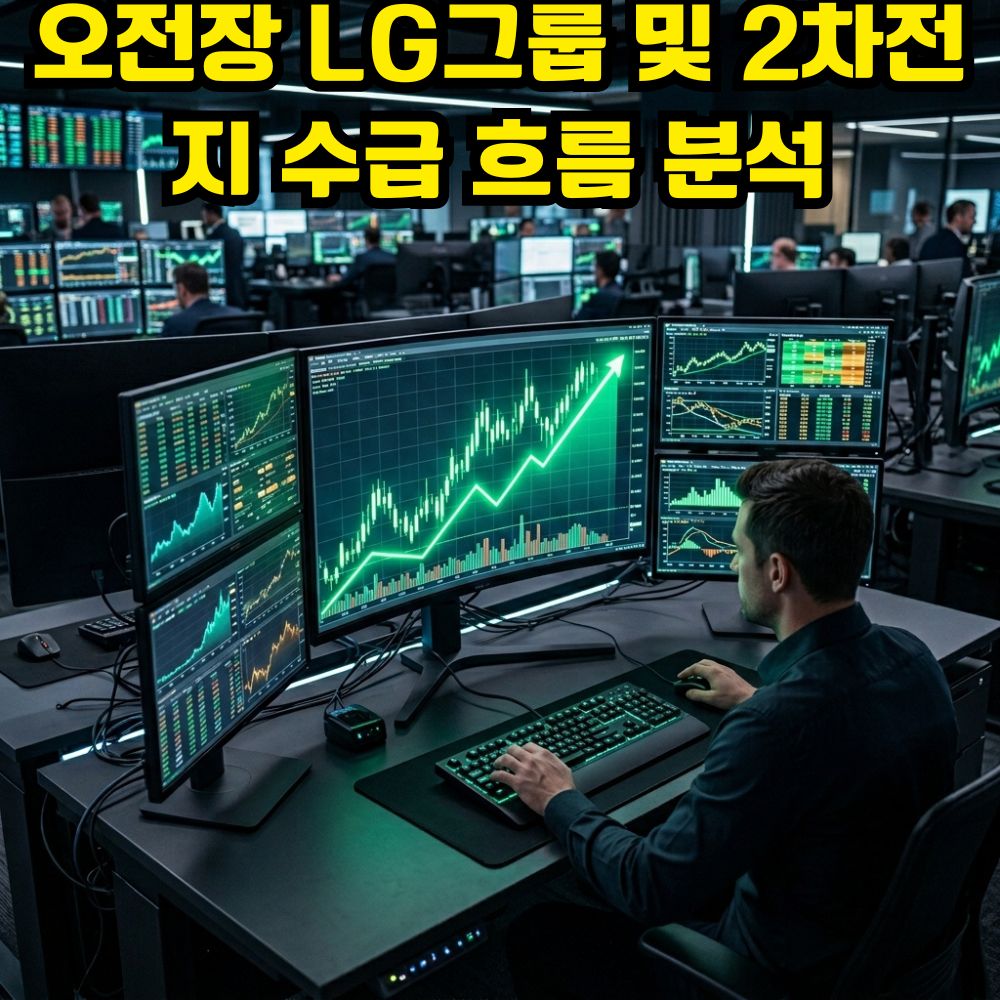 금일 오전장 LG그룹 및 2차전지 수급 흐름 분석
