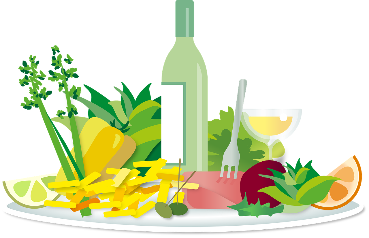 다양한 음식과 간헐적 단식