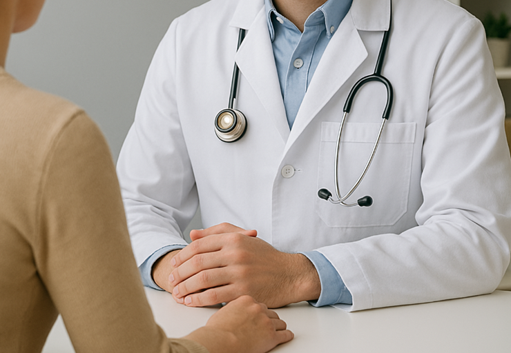 의사와 상담하는중