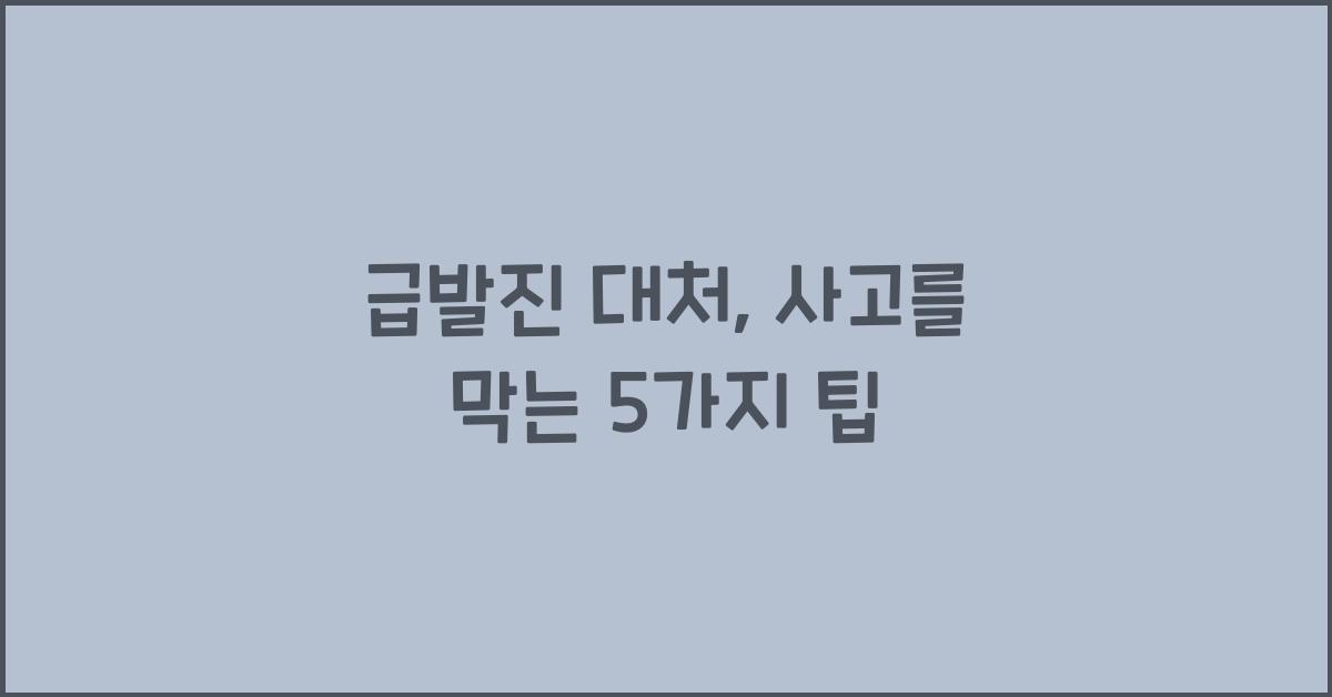급발진 대처