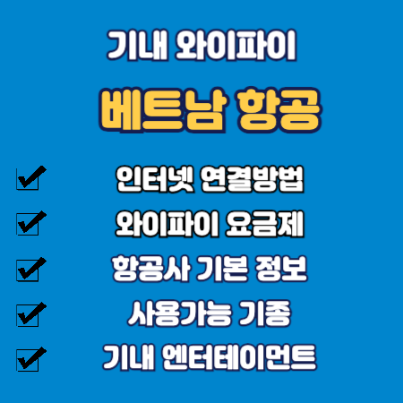 베트남 항공 기내 와이파이