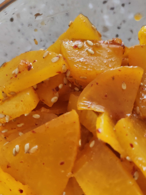 치자단무지무침