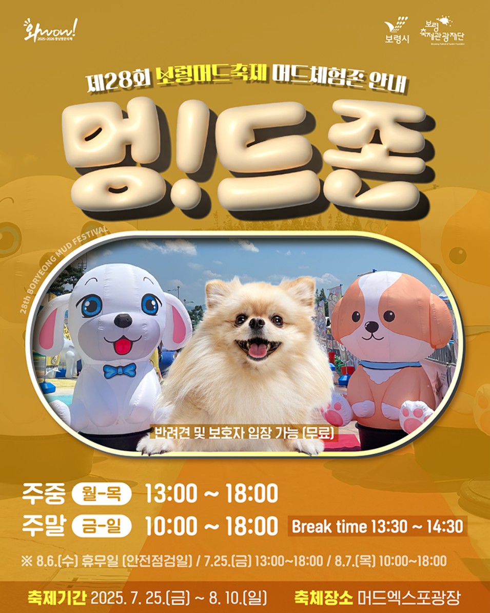 보령머드축제-멍!드존-포스터