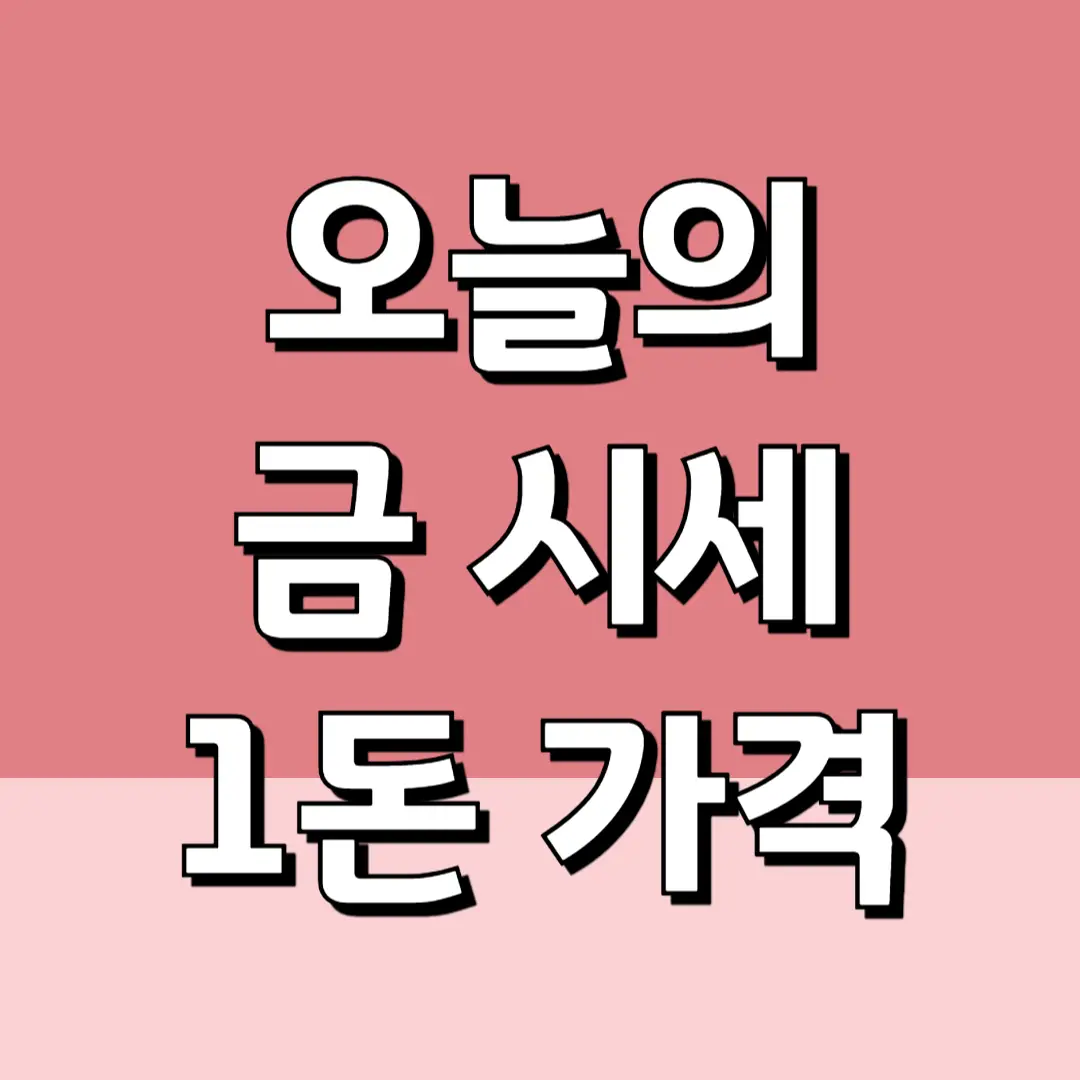 금 시세 1돈 가격