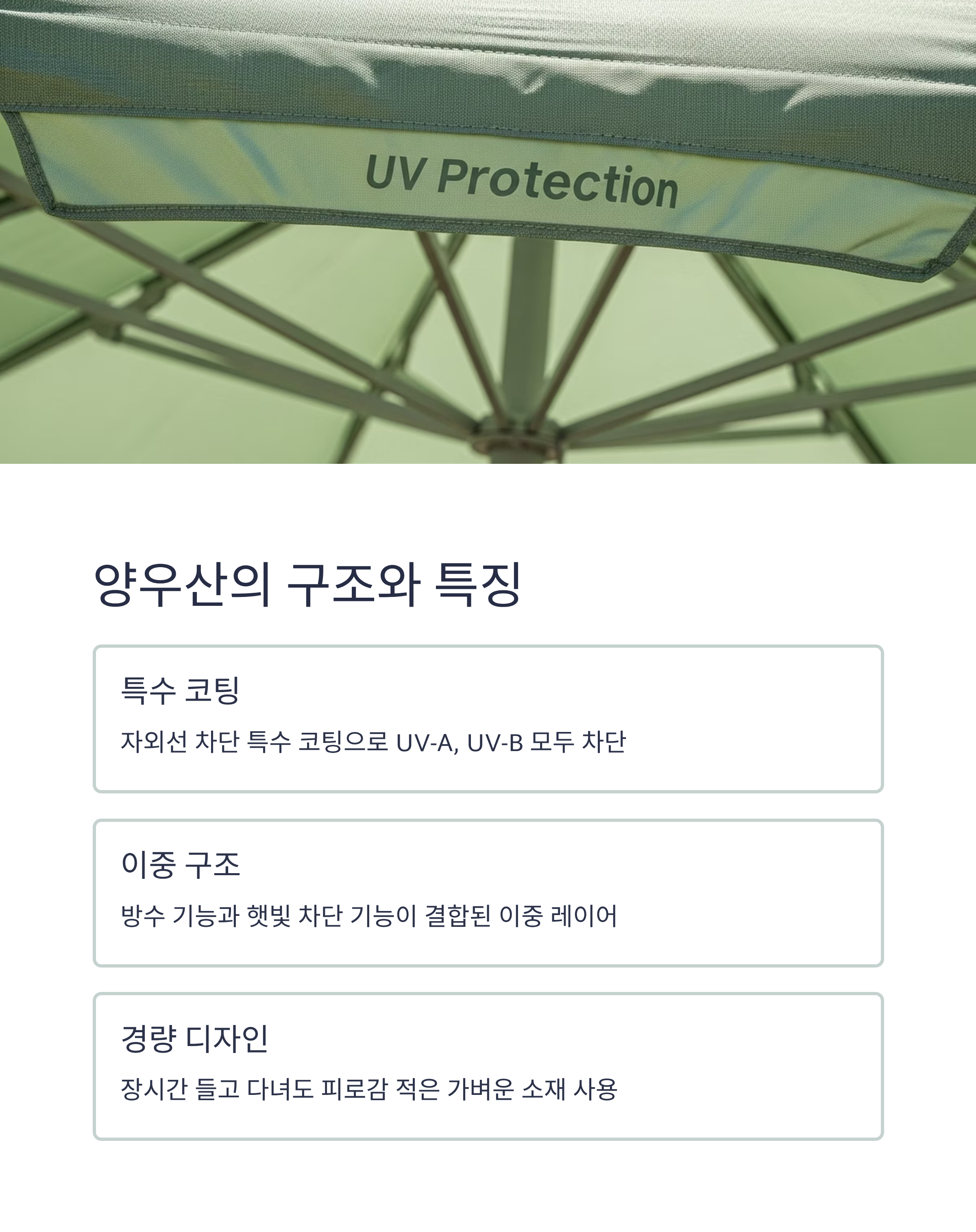 양우산의 구조와 특징