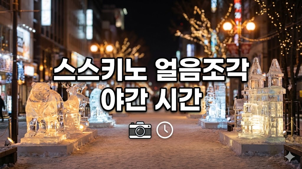 스스키노 얼음조각 야간 시간&middot;사진팁 2026｜스스키노 얼음조각 시간(헤매지 않는 체크)