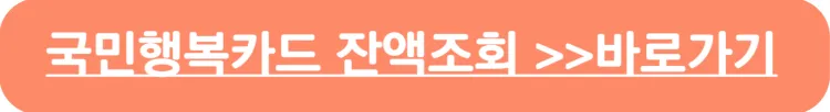 국민행복카드 바우처 잔액조회 바로가기